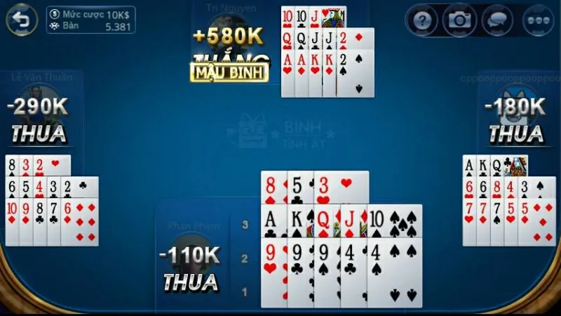 Sơ lược về game bài Mậu Binh